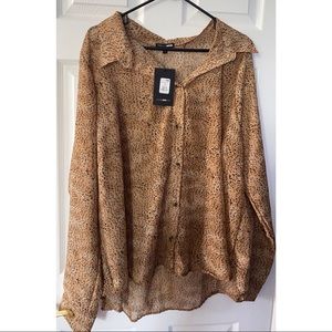 Plus size Leopard print blouse